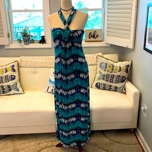 Maxi dress. Size M. Multi color tie die pattern. Worn once.